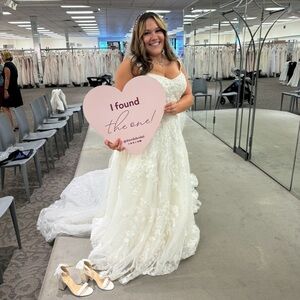 Oleg Cassini White Lace Wedding Dress